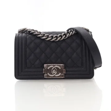 Chanel Small Black Caviar Boy Bag