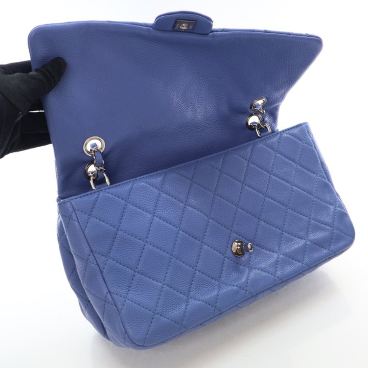 ブルーガールフェザーパーティバッグ A MATTE BLEU SAPHIR ALLIGATOR MINI MIRROR CONSTANCE WITH GOLD