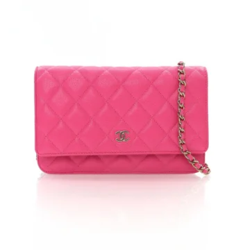 Chanel Pink Caviar Wallet On Chain (WOC)