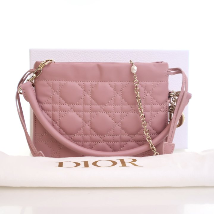 【24新色♪レア色 パウダーピンク】Lady Dior Milly ミニ バッグ Lady Dior Milly Mini Bag Powder Pink Cannage Lambskin | DIOR