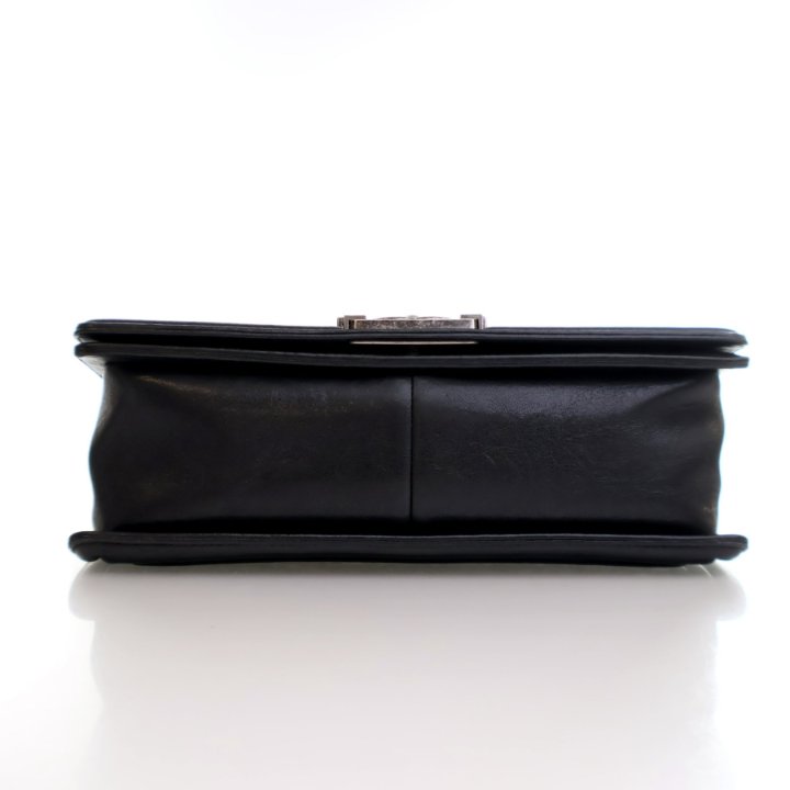 CHANEL フランス製 裏地カシミヤ 本革 手袋　ブラック 黒 Chanel Jumbo Reissue 227 Black Calfskin - Vintage Lux