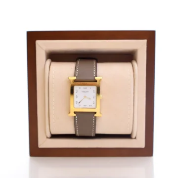 Hermes Etoupe Heure H Watch Medium