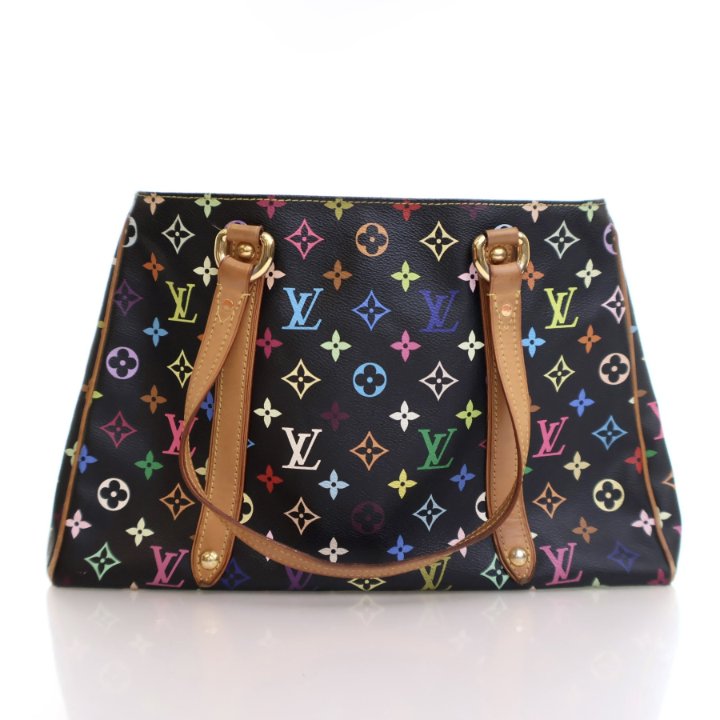 【希少】 LOUIS VUITTON Multicolore Monogram Aurelia MM Louis Vuitton Black Monogram Multicolore Aurelia MM Tote Bag