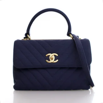 Chanel Small Blue Jersey Trendy CC Top Handle Bag