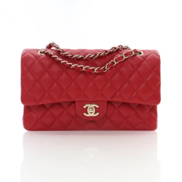 Chanel Red Caviar Classic Double Flap Bag