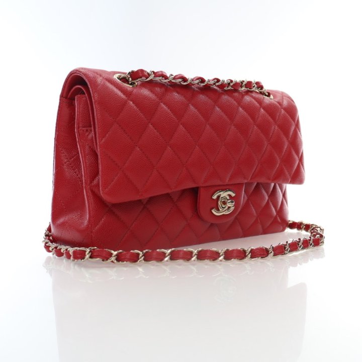 Chanel Red Leather Crossbody Flap Bag - Vintage Lux