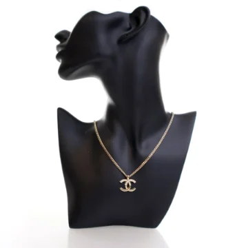 Chanel Crystal CC Pendant Necklace