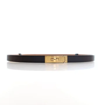 Hermes Black Epsom Kelly 18 Belt
