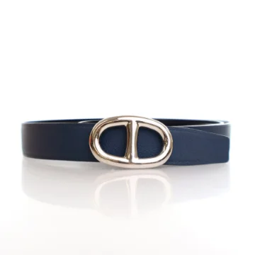 Hermes Blue Navy Clemence Chaine D'Ancre Belt Sz 95