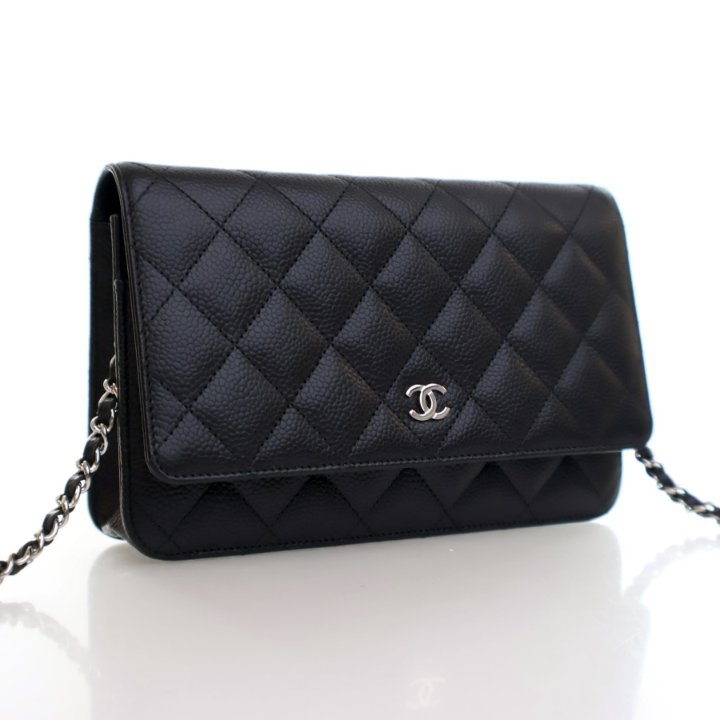 Chanel Black Caviar Classic Wallet On Chain (WOC) - Luxe Du Jour