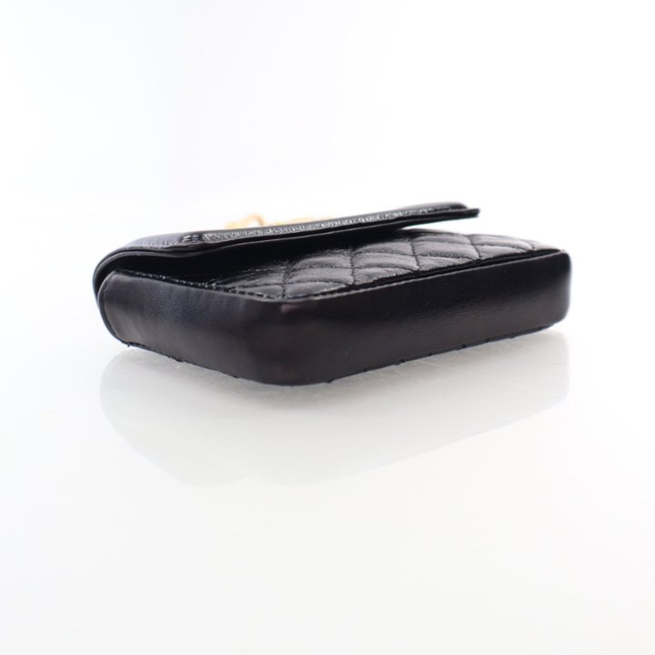 Chanel Black Shiny Calfskin Waist Belt Bag - Luxe Du Jour
