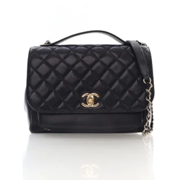 Chanel Large Black Caviar Business Affinity Flap Bag