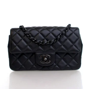 Chanel Mini So Black Lambskin Rectangular Classic Flap Bag