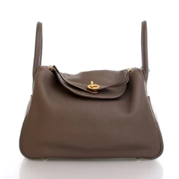 Hermes Etoupe Clemence Lindy 30