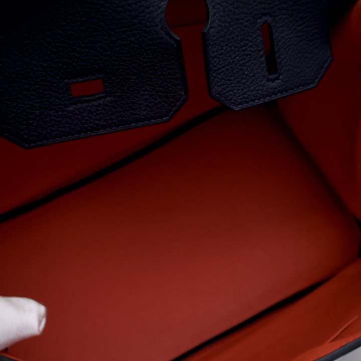 Hermes Bleu Nuit Togo Verso Birkin 30 Luxe Du Jour