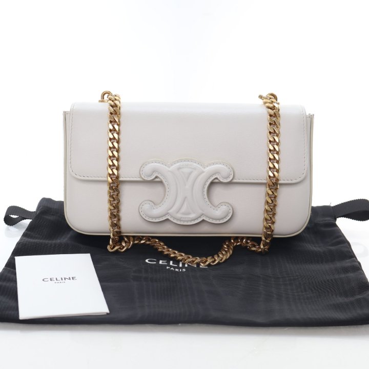 ［CELINE］ FW22 CELINE SHOULDER BAG Celine Calfskin Triomphe Shoulder Bag - Luxe Du Jour