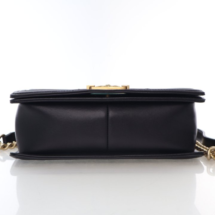 Chanel Medium Black Chevron Caviar Calfskin Boy Bag - Luxe