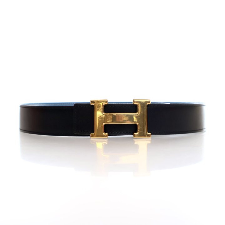 Hermes Noir Swift Constance Reversible H Belt Sz 85 - Luxe  display picture 1