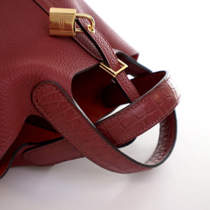 Hermes Rouge Grenat Clemence Picotin Touch 18 - Luxe Du Jour