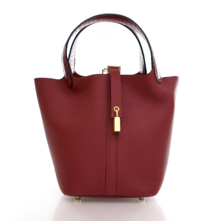 Hermes Rouge Grenat Clemence Picotin Touch 18 - Luxe Du Jour