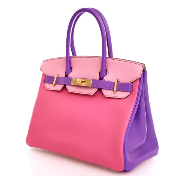 Hermes Rose Tyrien Chevre Mysore Birkin 30 - Luxe Du Jour