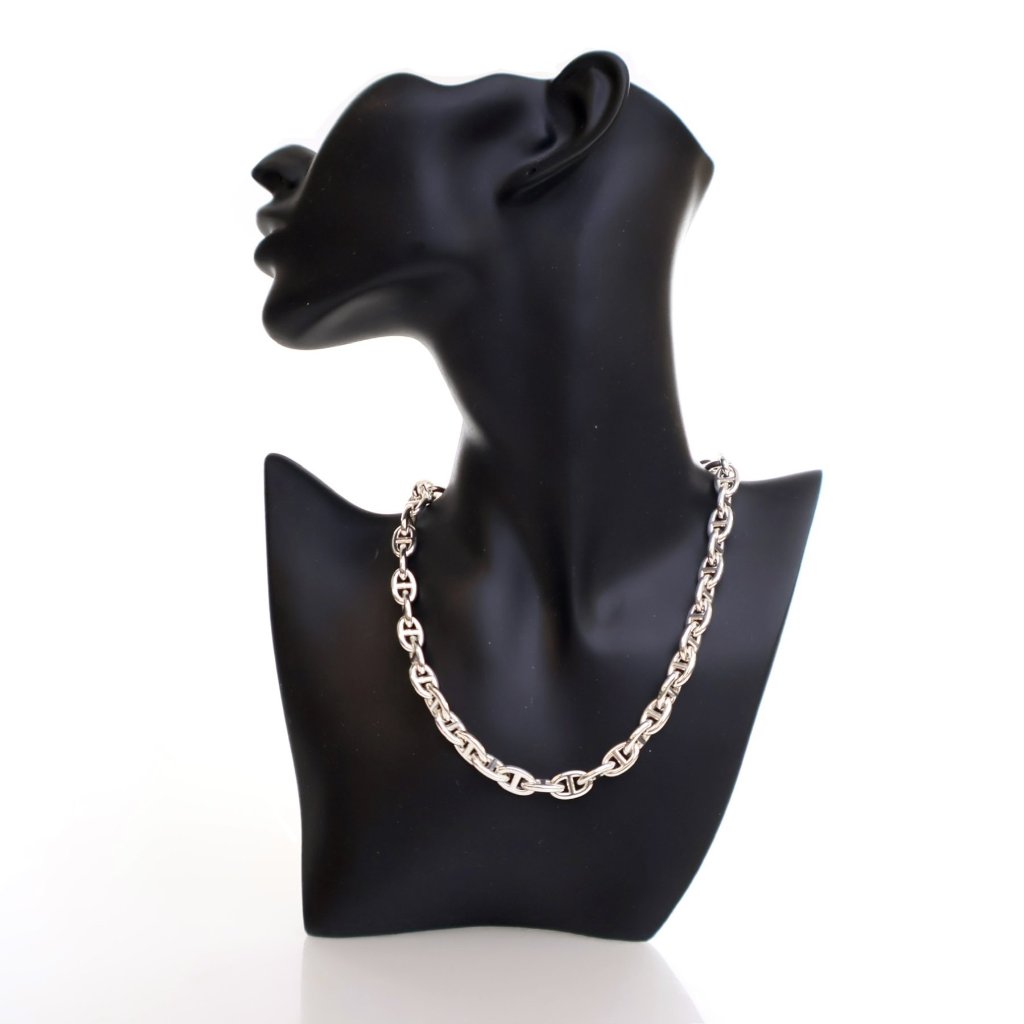 HERMES Chaine d'Ancre Necklace ヴィンテージ 貴重 Order Vintage Hermes Chaine D'Ancre Sterling Silver Large