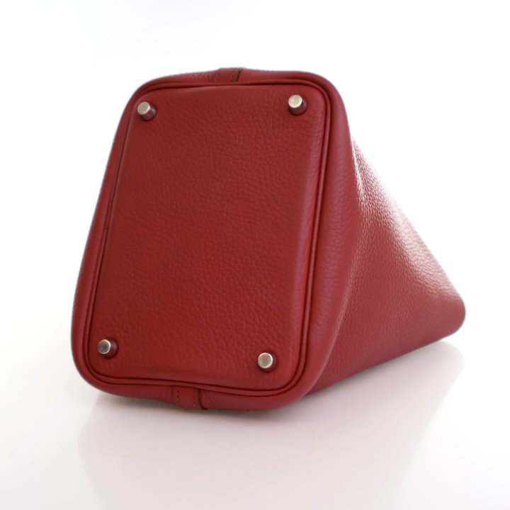 Hermes Rouge Grenat Clemence Picotin Lock 18 - Luxe Du Jour