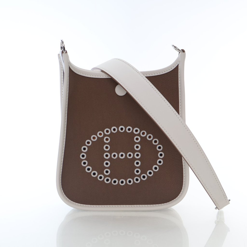 Hermes Etoupe Toile Officier Neo Evelyne TPM 16 - Luxe Du Jour