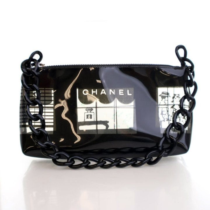 Chanel Vintage PVC Coco Window Pochette - Luxe Du Jour