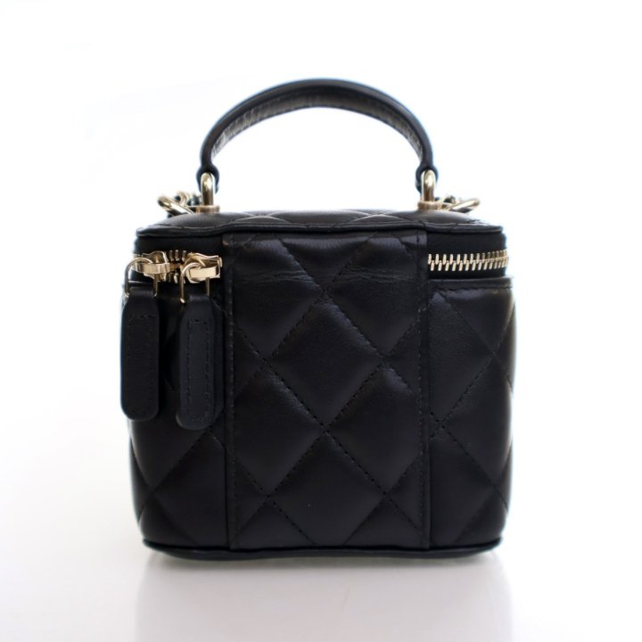 Chanel Mini Lambskin Top Handle Vanity Case With Chain - Luxe Du Jour