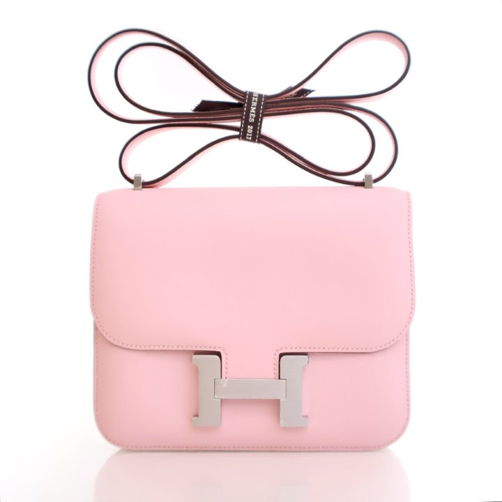 Hermes Rose Sakura Swift Mini Constance 18 - Luxe Du Jour