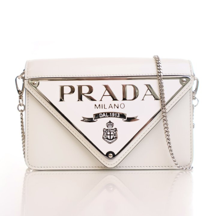 Prada Mini Calfskin Triangle Crossbody Bag - Luxe Du Jour