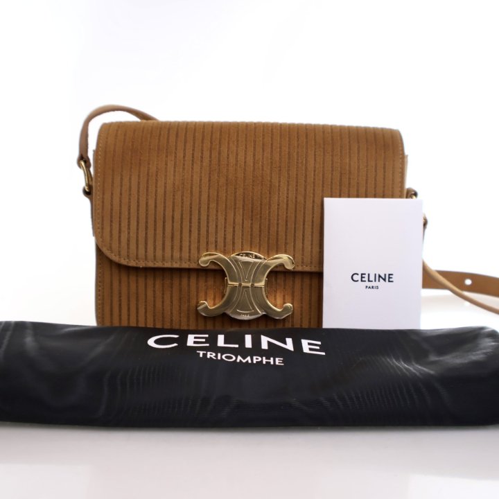 Celine Teen Suede Triomphe Bag - Luxe Du Jour
