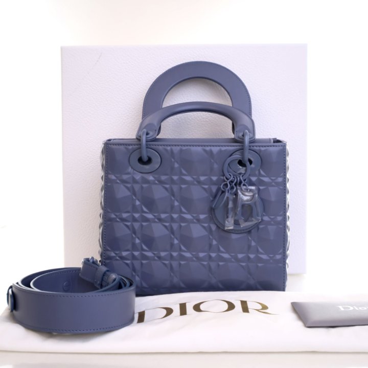 Dior Small Calfskin Diamond Cannage Lady Dior - Luxe Du Jour