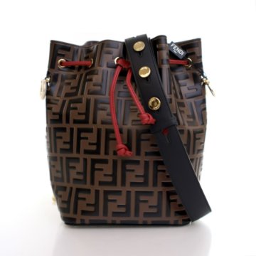 Fendi Small Calfskin Embossed Mon Tresor Bucket Bag