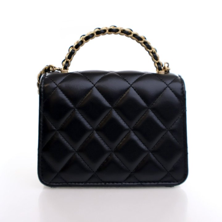 Chanel Mini Lambskin Chain Top Handle Clutch - Luxe Du Jour