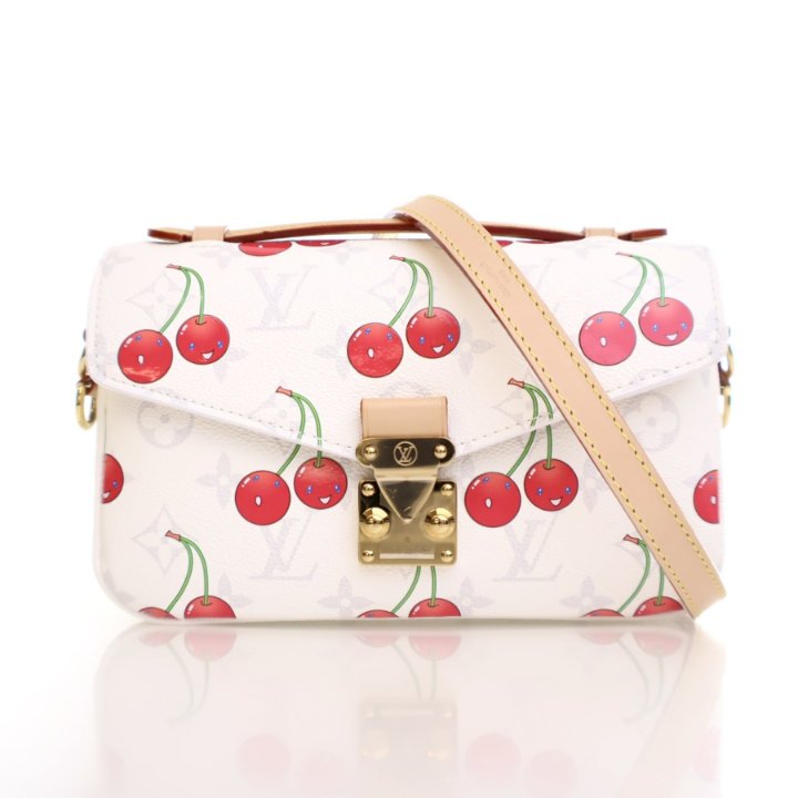 magy①郵　コズミ1317×13 Louis Vuitton x Takashi Murakami Monogram Cerises Pochette