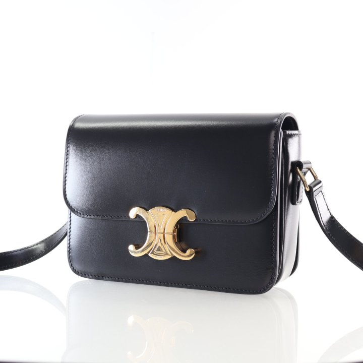 Celine Teen Shiny Calfskin Triomphe Bag - Luxe Du Jour