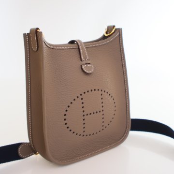 Hermes Etoupe Clemence Evelyne TPM 16 Luxe Du Jour