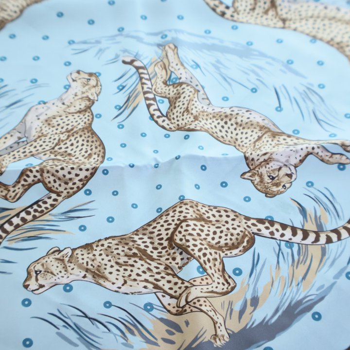 Hermes Guepards Bandana Double Face Silk Scarf 90 - Luxe Du Jour