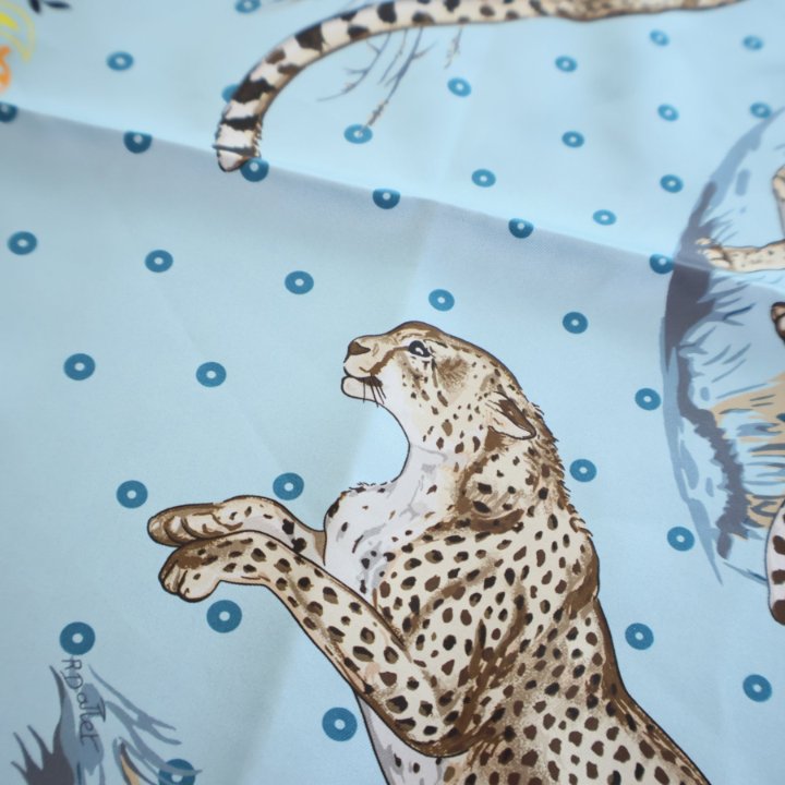 Hermes Guepards Bandana Double Face Silk Scarf 90 - Luxe Du Jour