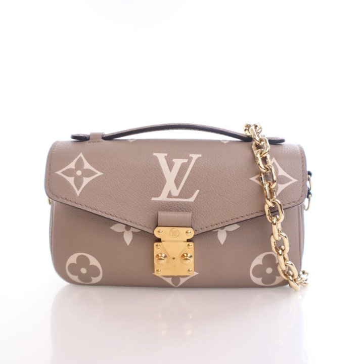 LOUIS VUITTON ビジネスバッグ グレー/ベージュ Louis Vuitton Monogram Empreinte Giant Pochette Metis East West