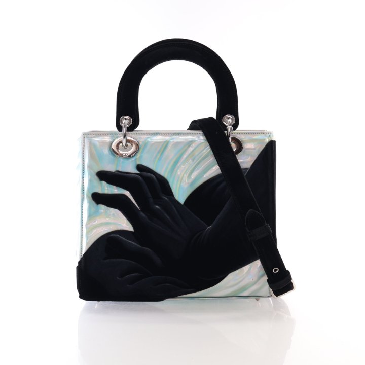 Dior x Alex Gardner Medium Patent Velvet Lady Dior Art - Luxe Du Jour