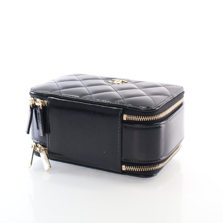 Chanel Mini Glazed Calfskin Double Zip CC Vanity Case - Luxe Du Jour