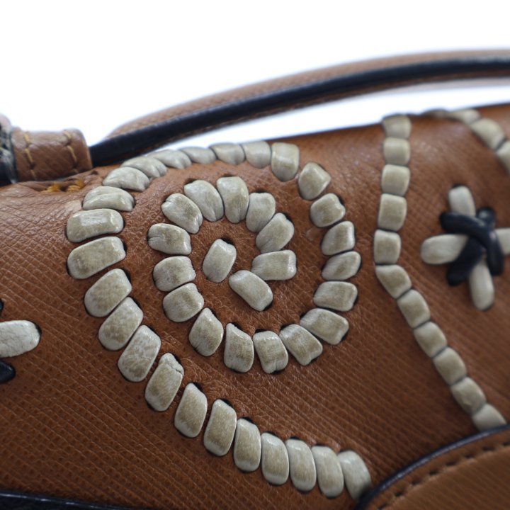 Prada Saffiano Embroidered Pattina Sound Crossbody Bag - Luxe Du Jour