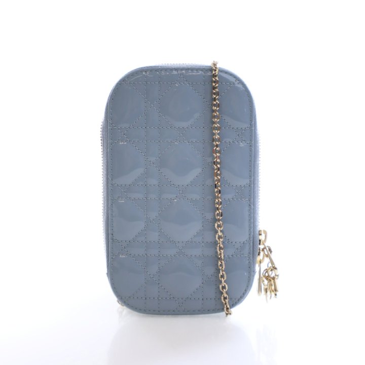 Christian Dior Patent Lady Dior Call'in Dior Phone Holder - Luxe