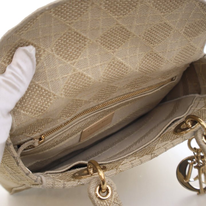 Christian Dior Medium Embroidered Lady D-Lite - Luxe Du Jour