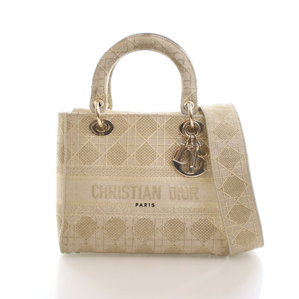 Christian Dior Medium Embroidered Lady D-Lite - Luxe Du Jour