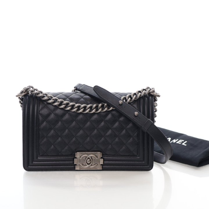 Chanel Medium Caviar Boy Bag - Luxe Du Jour