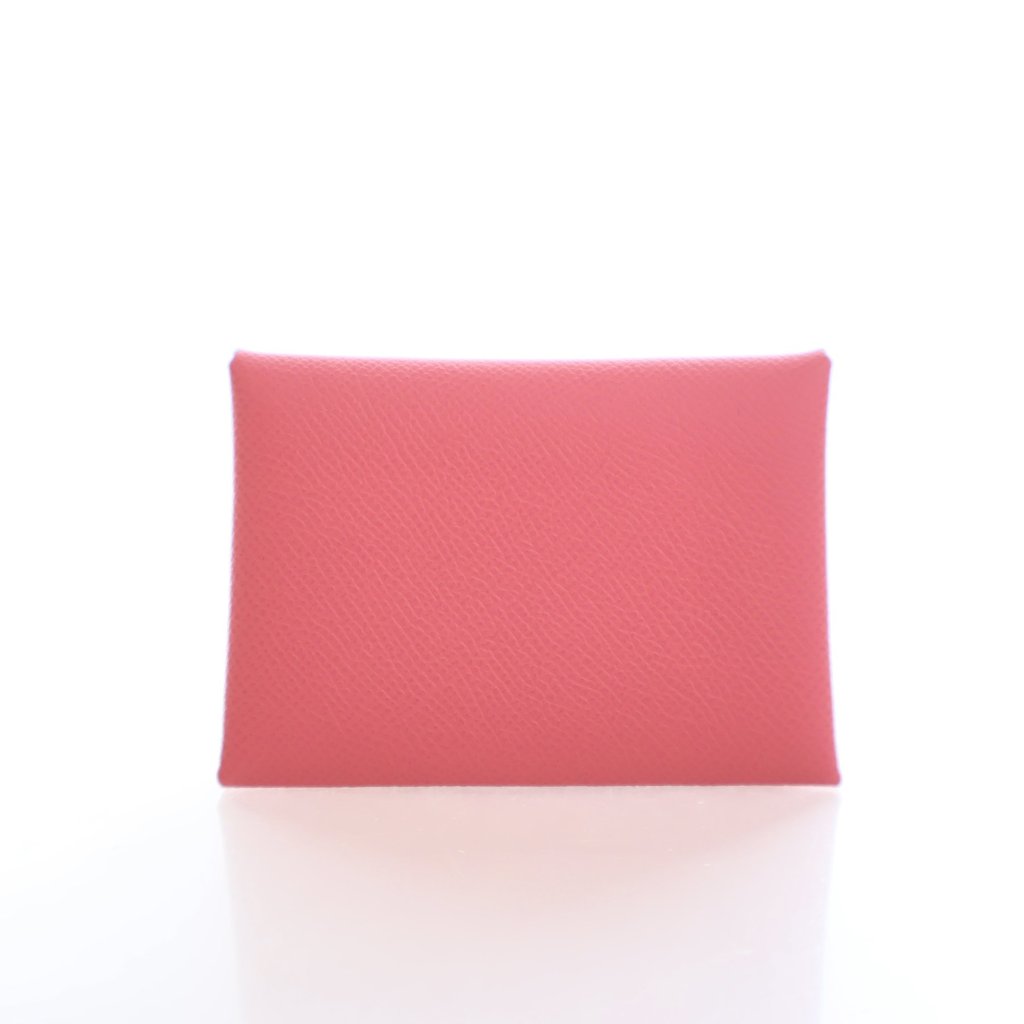 Hermes Rose Azalee Epsom Calvi Duo Compact Card Holder - Luxe Du Jour